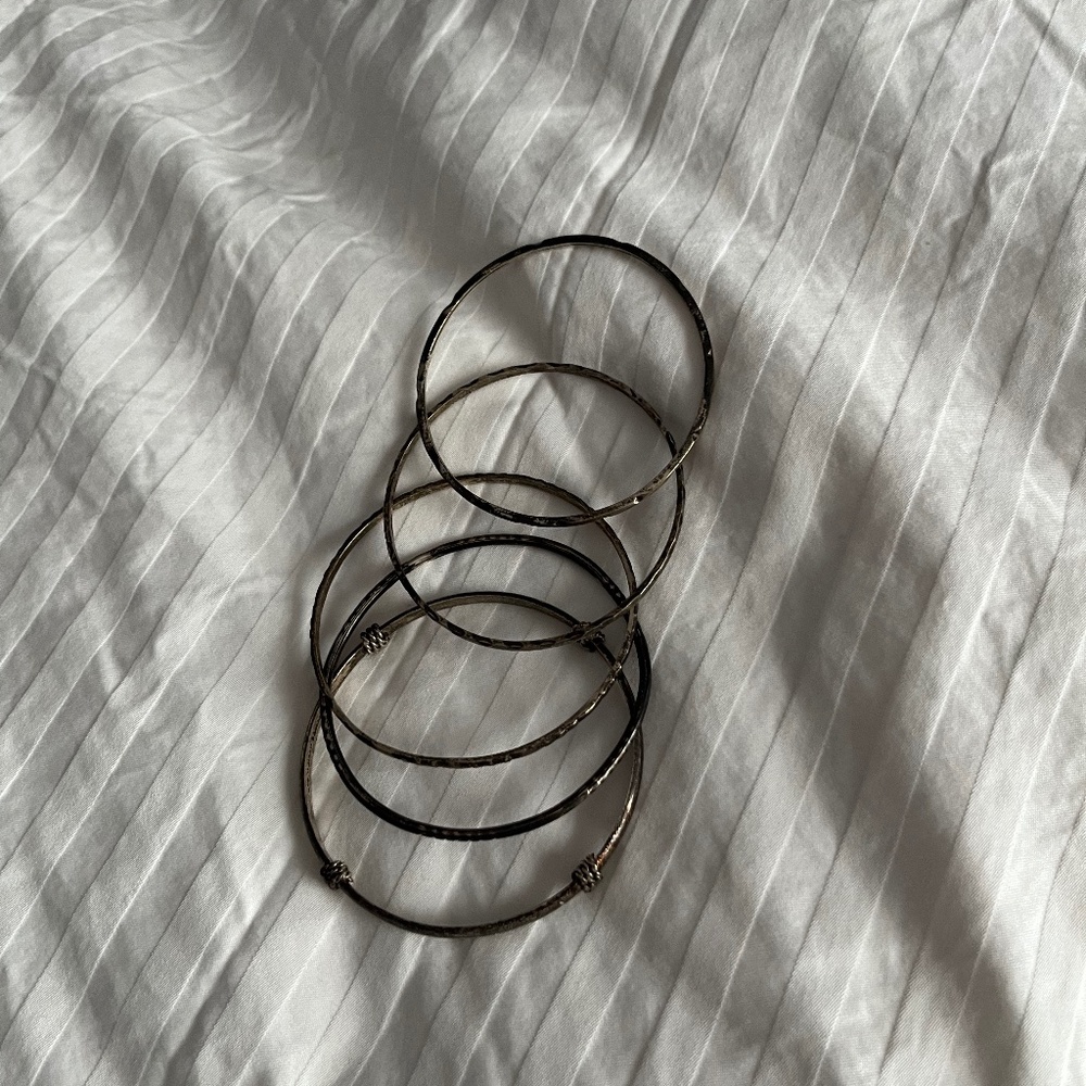 Stackable sterling silver bracelets